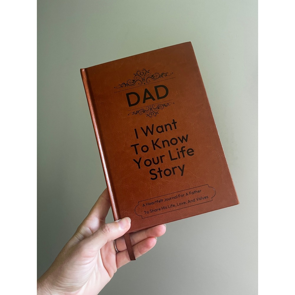 Dad I Want To Know Your Life Story Guided Journal Brown Faux Leather Hardcover